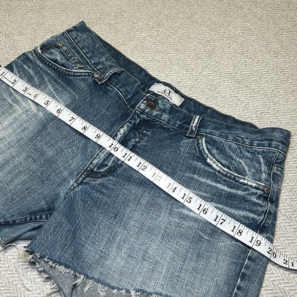 Armani Exchange Light Blue Jean Shorts.  Size 12 - Picture 6 of 12
